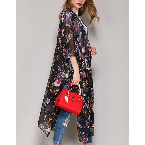 🌸FLORAL CHIFFON KIMONO🌸 - Picture 5 of 5